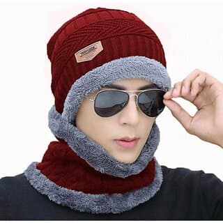 Fashlook Woolen Maroon Casual Winter Cap - Uncategorized | Buy online on ZillyBuy