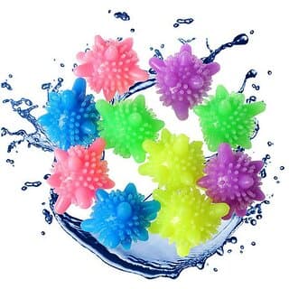 Set of 12 Reusable Tangle-Free Eco-Friendly Washing Silicon Balls,Decontamination Anti-Winding Washing Balls, Laundry Washers,Magic washing Round Shape Jells,Cloth Softeners - Closet/Laundry/Shoe Organization | Buy online on ZillyBuy