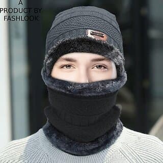 Fashlook Woolen Grey Casual Winter Cap - Uncategorized | Buy online on ZillyBuy