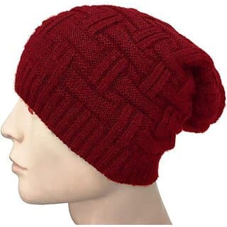 Fashlook Woolen Maroon Casual Winter Cap - Uncategorized | Buy online on ZillyBuy