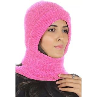 Fashlook Woolen Pink Casual Winter Cap - Uncategorized | Buy online on ZillyBuy