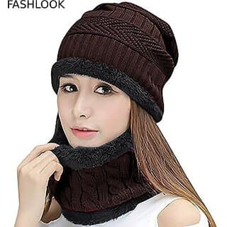 Fashlook Woolen Brown Casual Winter Cap - Uncategorized | Buy online on ZillyBuy