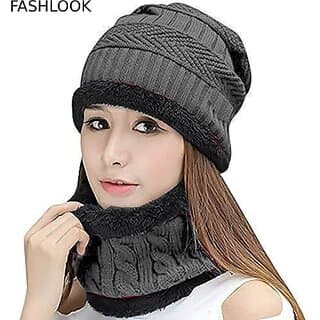 Fashlook Woolen Multicolor Casual Winter Cap - Uncategorized | Buy online on ZillyBuy