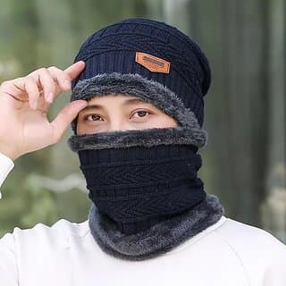 Fashlook Woolen Dark Blue Casual Winter Cap (Pack of 2) - Uncategorized | Buy online on ZillyBuy