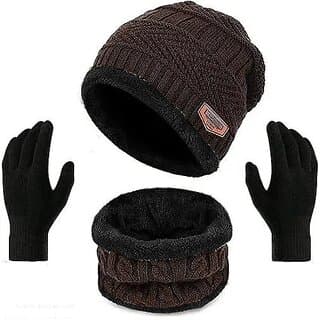 Fashlook Woolen Brown Casual Winter Cap (Pack of 2) - Uncategorized | Buy online on ZillyBuy