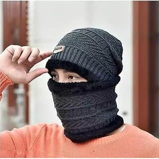 Fashlook Woolen Grey Casual Winter Cap - Uncategorized | Buy online on ZillyBuy