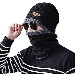 Fashlook Woolen Black Casual Winter Cap (Pack of 2) - Uncategorized | Buy online on ZillyBuy