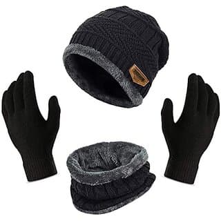 Fashlook Woolen Black Casual Winter Cap - Uncategorized | Buy online on ZillyBuy