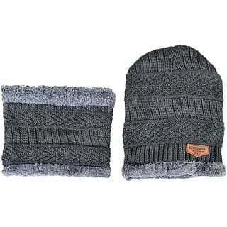 Fashlook Woolen Grey Casual Winter Cap (Pack of 2) - Uncategorized | Buy online on ZillyBuy