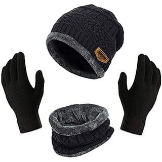 Fashlook Woolen Black Casual Winter Cap - Uncategorized | Buy online on ZillyBuy