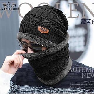 Fashlook Woolen Black Casual Winter Cap - Uncategorized | Buy online on ZillyBuy