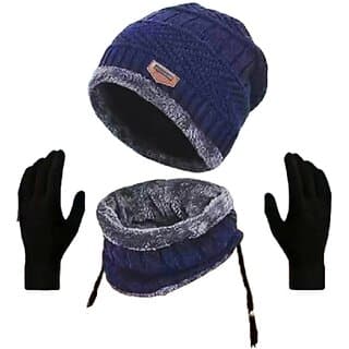 Fashlook Woolen Multicolor Casual Winter Cap for Men and Women - Warm Knit Beanie Hat for Cold Weather - Uncategorized | Buy online on ZillyBuy