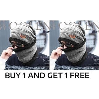 (Pack of 2) Fashlook Woolen Winter Caps for Men  Beige, Casual - Uncategorized | Buy online on ZillyBuy