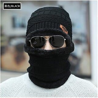 Fashlook Acrylic Wool Black Casual Winter Cap - Uncategorized | Buy online on ZillyBuy