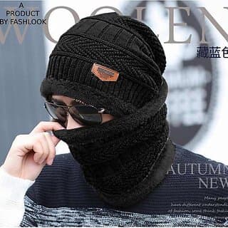 Fashlook Woolen Black Casual Winter Cap - Uncategorized | Buy online on ZillyBuy
