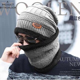 Fashlook Woolen Grey Casual Winter Cap - Uncategorized | Buy online on ZillyBuy
