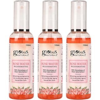 Globus Naturals Rose Toner 100 ml Set of 3 - Skin Care - Face Cleansers | Buy online on ZillyBuy