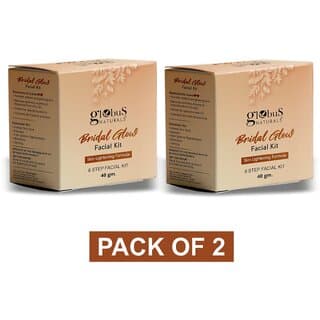 Globus Naturals Illuminating Bridal Glow 6 Step Facial Kit For Radiant  Glowing Skin Enriched with Saffron  Liquorice Suitable For All Skin Types 40gm Set of 2 - Skin Care - Face Cleansers | Buy online on ZillyBuy