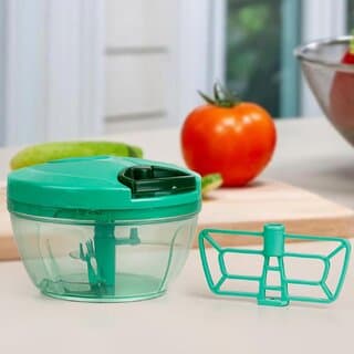 450 ML String Chopper for Kitchen Manual Chopper for Vegetable, Onion, Garlic Cutter 3 Blades 1 Plastic Whisker - Kitchen Tools | Buy online on ZillyBuy
