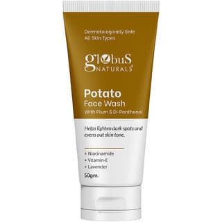 Globus Naturals Potato Face Wash with Plum  DPanthenol helps lighten dark spots and evens out skin tone suitable for All Skin Types 50gm - Skin Care - Face Cleansers | Buy online on ZillyBuy