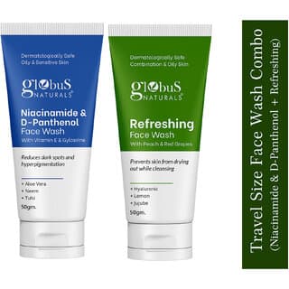 Globus Naturals Anti Pigmentation Niacinamide  Refreshing Face Wash Combo 50gm Set of 2 - Skin Care - Face Cleansers | Buy online on ZillyBuy
