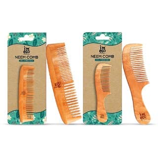 IMECO Kacchi Neem Wooden Comb for Men  Women Combo Pack (1 Dual Tooth Comb  1 Wide Tooth Comb) - Hair Oils, Care, and Styling | Buy online on ZillyBuy