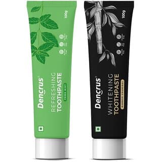 DENCRUS Charcoal  Mint Toothpaste Combo 100gms Each  Fluoride-Free  Toothpaste for Sensitive Teeth - Oral Care | Buy online on ZillyBuy