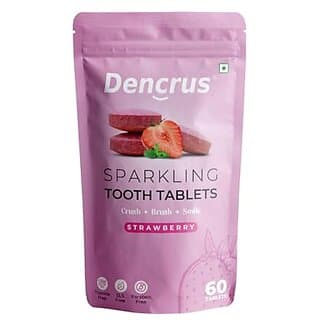 DENCRUS Tooth Tablets SPARKLING STRAWBERRY - 60 Tablets - Oral Care | Buy online on ZillyBuy