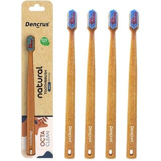 DENCRUS Octa Clean Eco-friendly Toothbrush - Pack of 4, Octagonal Head, Ultra-soft Bristles, Anti-Bacterial - Oral Care | Buy online on ZillyBuy