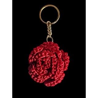 StylizShades Handmade Crochet Rose Keychain - Uncategorized | Buy online on ZillyBuy