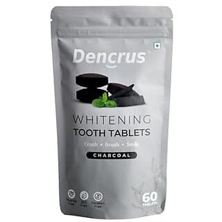 DENCRUS Tooth Tablets WHITENING CHARCOAL - 60 Tablets - Oral Care | Buy online on ZillyBuy