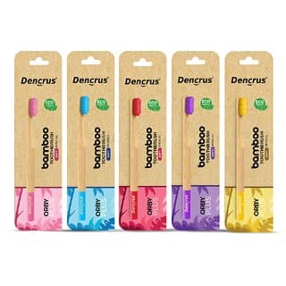 DENCRUS Orby Plus Bamboo Toothbrush For Adults (Red, Blue, Yellow, Lavender, Pink), Natural Soft Bristles - Oral Care | Buy online on ZillyBuy