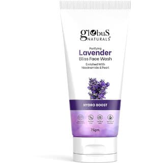 Globus Naturals Purifying Lavender Face Wash Enriched With Niacinamide  Pearl Hydro Boost Formula Natural Gentle  Mild Suitable Normal to Dry Skin 75 gm - Skin Care - Face Cleansers | Buy online on ZillyBuy