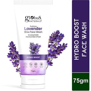 Globus Naturals Purifying Lavender Face Wash Enriched With Niacinamide  Pearl Hydro Boost Formula Natural Gentle  Mild Suitable Normal to Dry Skin 75 gm - Skin Care - Face Cleansers | Buy online on ZillyBuy