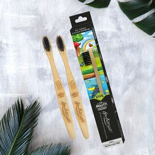 L'avenour Kids Bamboo Toothbrush with BPA Free Charcoal Activated Bristles, Ultra Soft Toothbrush (Pack of 2) - Oral Care | Buy online on ZillyBuy