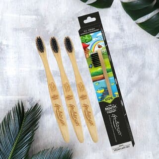 L'avenour Kids Bamboo Toothbrush with BPA Free Charcoal Activated Bristles, Ultra Soft Toothbrush (Pack of 3) - Oral Care | Buy online on ZillyBuy