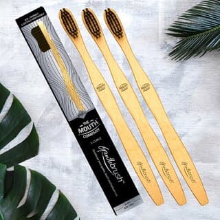 L'avenour S-Curve Bamboo Toothbrush with BPA Free Charcoal Activated Ultra Soft Bristles For Men Women (Pack of 3) - Oral Care | Buy online on ZillyBuy