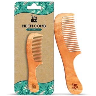IMECO Wide Tooth Neem Wood Comb (Pack of 1), Neem Comb For All Hair Types, Unisex - Hair Oils, Care, and Styling | Buy online on ZillyBuy