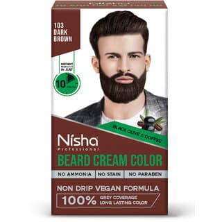Nisha Beard Colour for Men (40gm) - Dark Brown, No Stain  Quick color in 10 Minute - Hair Oils, Care, and Styling | Buy online on ZillyBuy