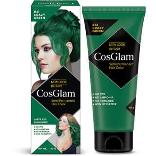 Cosglam Semi Permanent Hair Color For Women  Men, (120g, #41 Crazy Green) - Hair Oils, Care, and Styling | Buy online on ZillyBuy