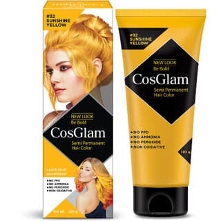 Cosglam Semi Permanent Hair Color For Women  Men, (120g, #32 Sushine Yellow) - Hair Oils, Care, and Styling | Buy online on ZillyBuy