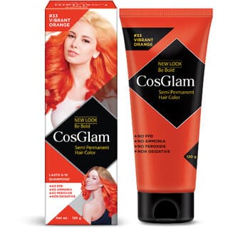 Cosglam Semi Permanent Hair Color For Women  Men, (120g, #33 Vibrant Orange) - Hair Oils, Care, and Styling | Buy online on ZillyBuy