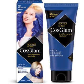 Cosglam Semi Permanent Hair Color For Women  Men, (120g, #51 Wonder Blue) - Hair Oils, Care, and Styling | Buy online on ZillyBuy