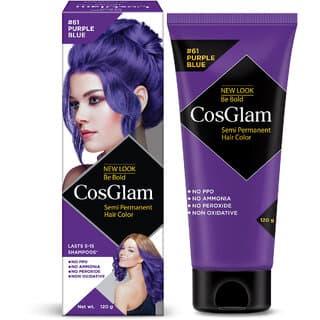 Cosglam Semi Permanent Hair Color For Women  Men, (120g, #61 Purple Blue) - Hair Oils, Care, and Styling | Buy online on ZillyBuy