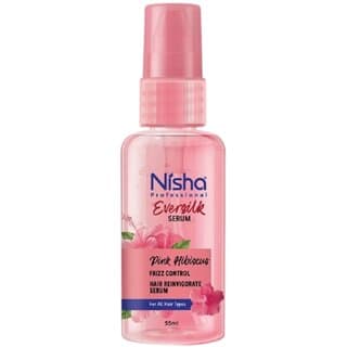 Nisha Hair Serum Pink Hibiscus serum 55ml Hair Serum For Dry Frizzy Hair - Hair Oils, Care, and Styling | Buy online on ZillyBuy
