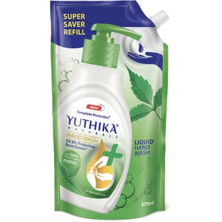 Yuthika Naturals Hand Wash 675ml Neem - 100 Natural Extracts, pH Balanced - Skin Care - Hand and Feet | Buy online on ZillyBuy