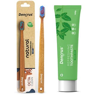 DENCRUS Bamboo Octa Clean Toothbrush  Natural Mint Toothpaste Combo  Mint Freshness  Gentle Clean Combo - Oral Care | Buy online on ZillyBuy