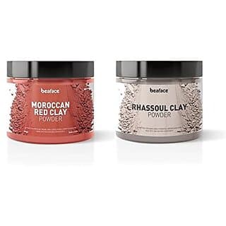 Beaface combo of Moroccan and Rhassoul Clay Powder Each of 100 gm (Regenerates Skin cells and Reduce Wrinkles) () - Skin Care - Face Cleansers | Buy online on ZillyBuy
