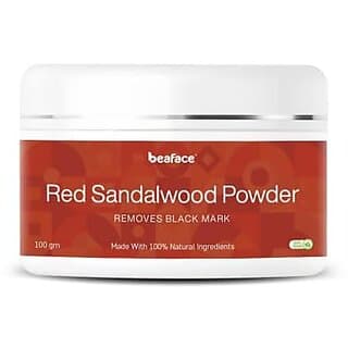 Beaface Red Sandal Wood Powder For Removal of Sun Tan and DullnessGives Natural Soft Reducing Blemishes and Treating Acne Pinkish GlowingShiny Skin (SkinFace Care) 100gm - Skin Care - Face Cleansers | Buy online on ZillyBuy