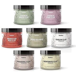 Beaface combo of 7 Clay Powder Each of 100 gm (Regenerates Skin cells and Reduce Wrinkles) - Skin Care - Face Cleansers | Buy online on ZillyBuy